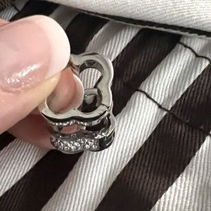 Silver Henri bendel huggy earrings NWOT